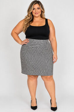 Kasper black and white skirt size 18W